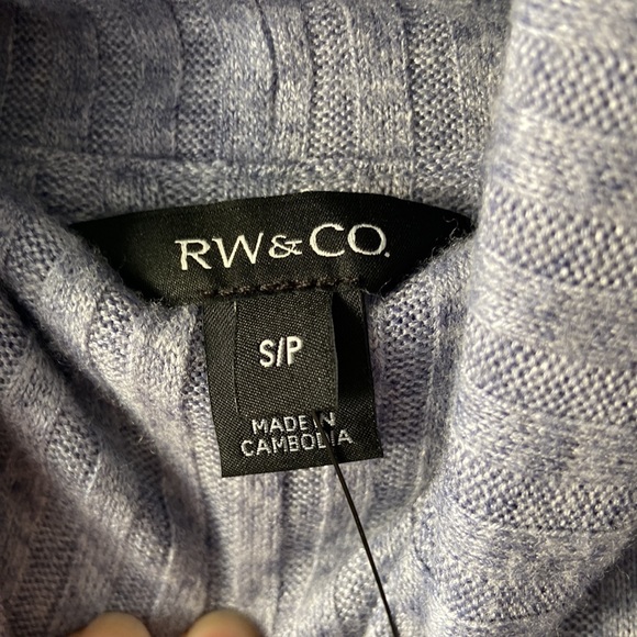 RW & Co Cowl Neck Sweater, Small - Picture 4 of 6
